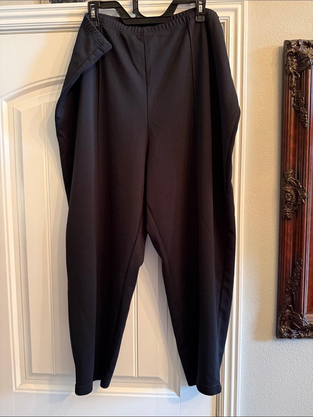Only Necessities Black Wide-Leg Draped Jumpsuit Pants